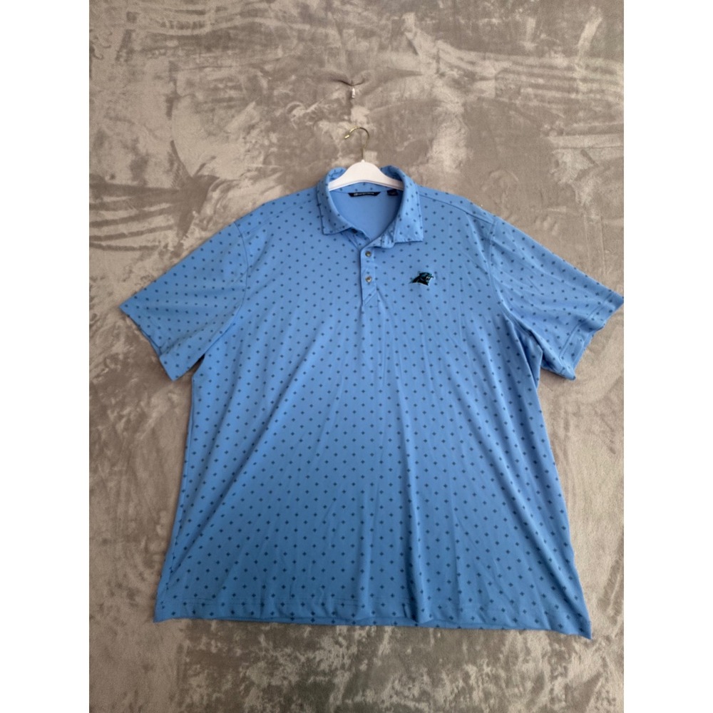 Cutter & Buck NFL Carolina Panthers Mens XXL Blue Performance Polo Shirt